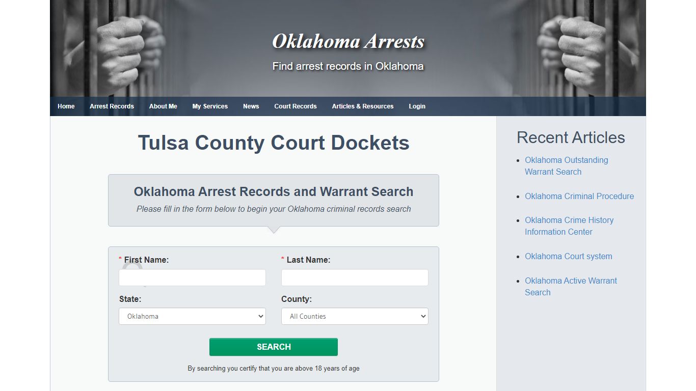 Tulsa County Court Dockets - Oklahoma Arrests